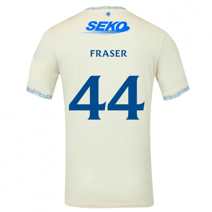 Danxen Män Robbie Fraser #44 Djup Himmelsblå Vit Bortatröja Matchtröjor 2026/27 Tröjor T-Tröja