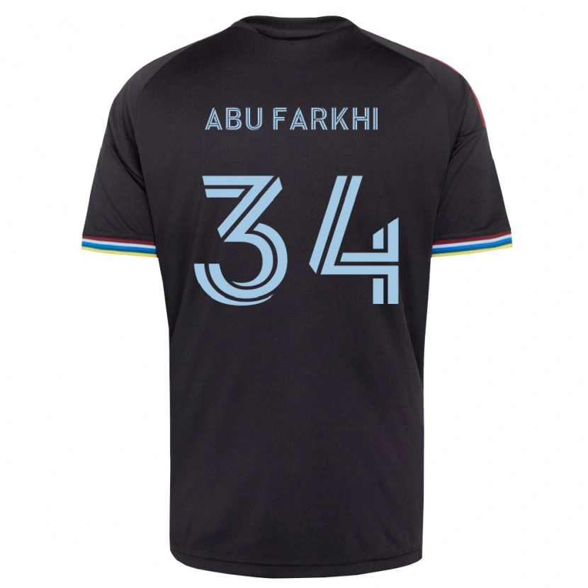 Danxen Män Sayed Abu Farkhi #34 Svart Himmelsblå Hemmatröja Matchtröjor 2026/27 Tröjor T-Tröja