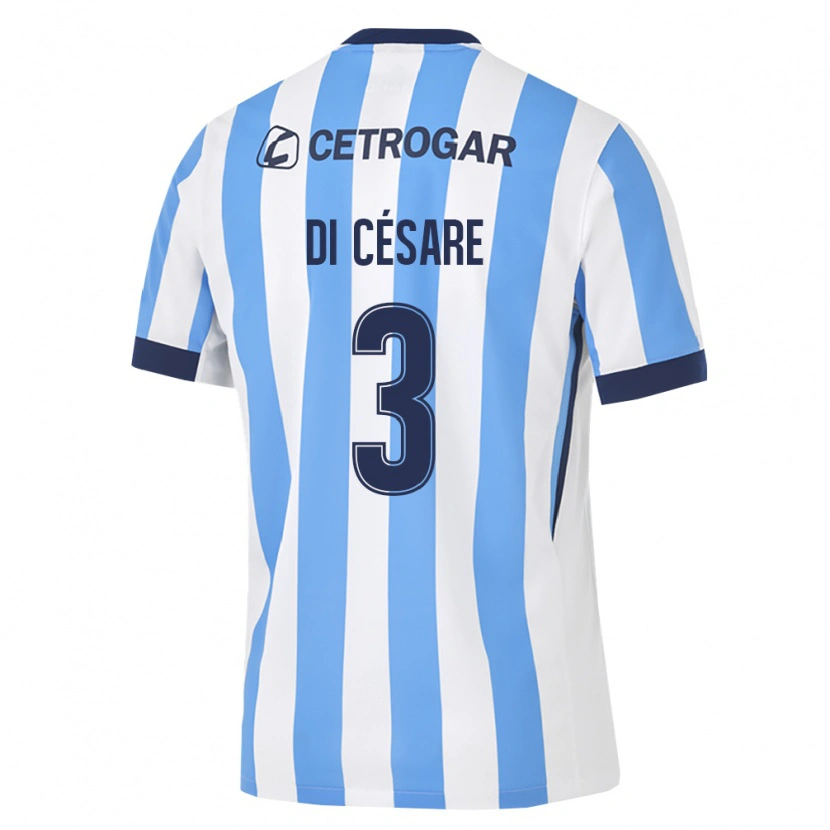 Danxen Kvinnor Marco Di Césare #3 Ljusblå Vit Svart Hemmatröja Matchtröjor 2026/27 Tröjor T-Tröja
