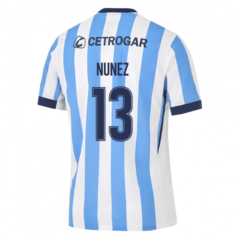 Danxen Kvinnor Matias Nunez #13 Ljusblå Vit Svart Hemmatröja Matchtröjor 2026/27 Tröjor T-Tröja