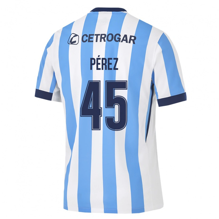 Danxen Kvinnor Ezequiel Pérez #45 Ljusblå Vit Svart Hemmatröja Matchtröjor 2026/27 Tröjor T-Tröja