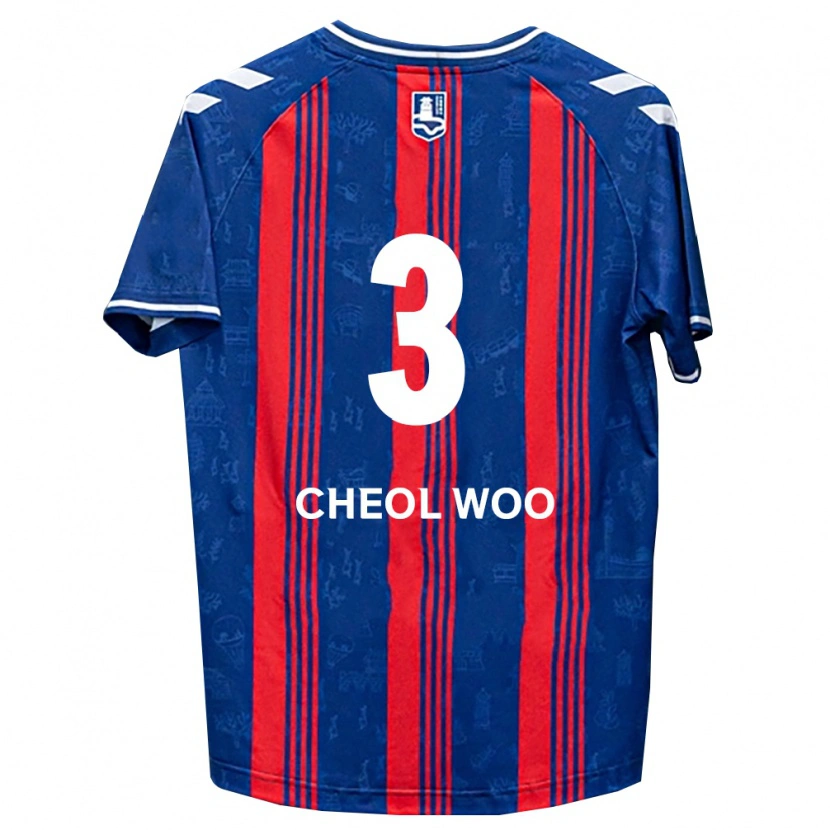Danxen Kvinnor Cheol-Woo Park #3 Blå Röd Vit Hemmatröja Matchtröjor 2026/27 Tröjor T-Tröja
