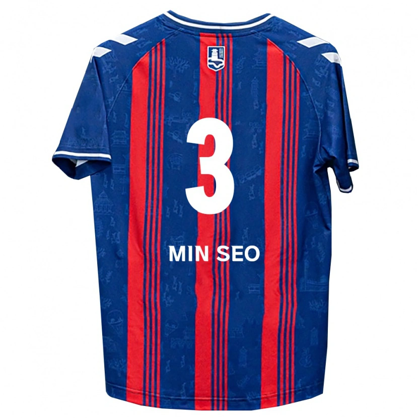 Danxen Kvinnor Min-Seo Park #3 Blå Röd Vit Hemmatröja Matchtröjor 2026/27 Tröjor T-Tröja