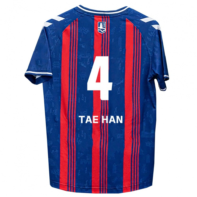 Danxen Kvinnor Tae-Han Kim #4 Blå Röd Vit Hemmatröja Matchtröjor 2026/27 Tröjor T-Tröja