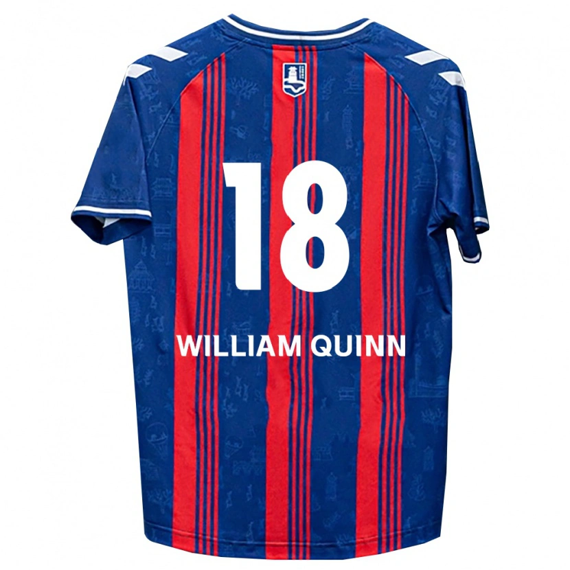 Danxen Kvinnor Max William Quinn #18 Blå Röd Vit Hemmatröja Matchtröjor 2026/27 Tröjor T-Tröja