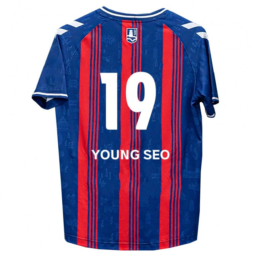 Danxen Kvinnor Young-Seo Lee #19 Blå Röd Vit Hemmatröja Matchtröjor 2026/27 Tröjor T-Tröja