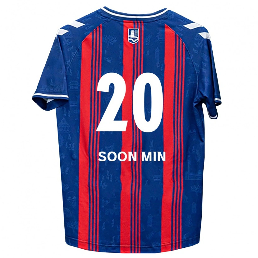 Danxen Kvinnor Soon-Min Hwang #20 Blå Röd Vit Hemmatröja Matchtröjor 2026/27 Tröjor T-Tröja