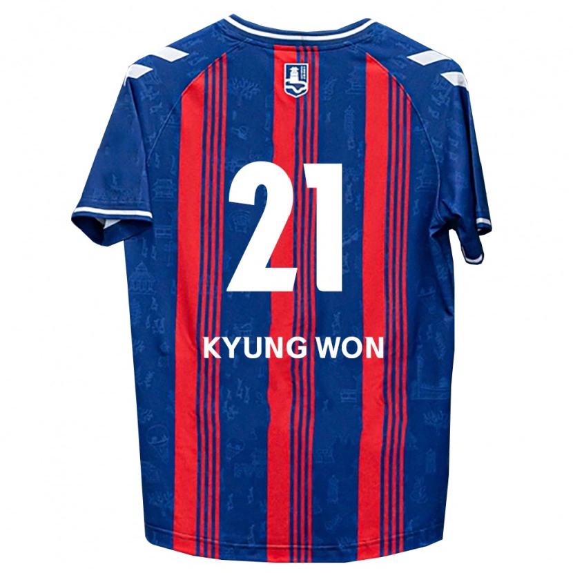 Danxen Kvinnor Kyung-Won Kwon #21 Blå Röd Vit Hemmatröja Matchtröjor 2026/27 Tröjor T-Tröja