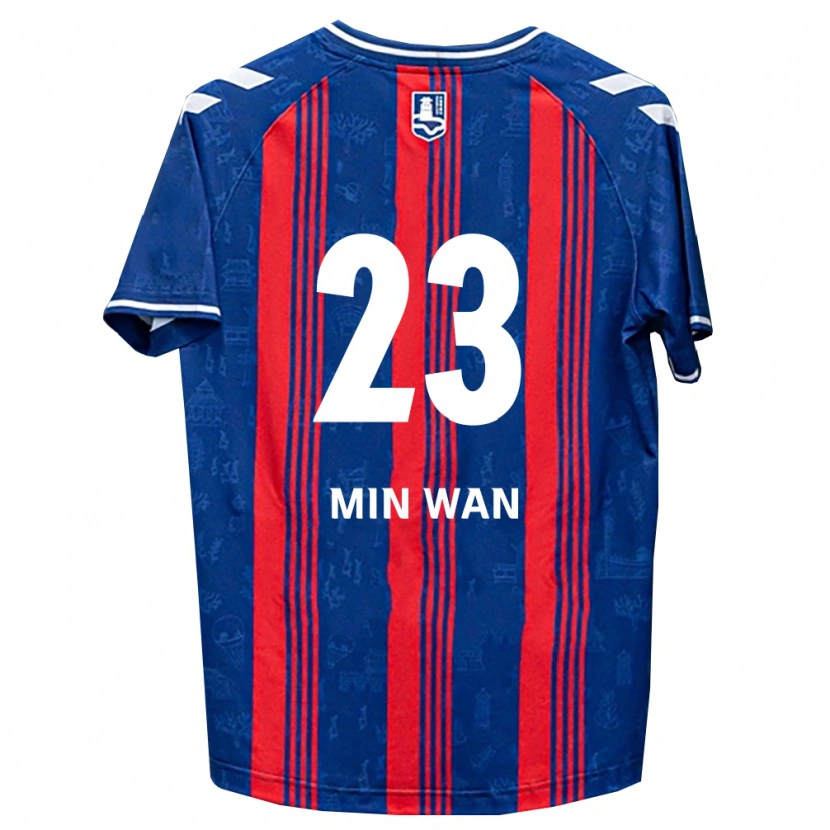 Danxen Kvinnor Min-Wan Kang #23 Blå Röd Vit Hemmatröja Matchtröjor 2026/27 Tröjor T-Tröja