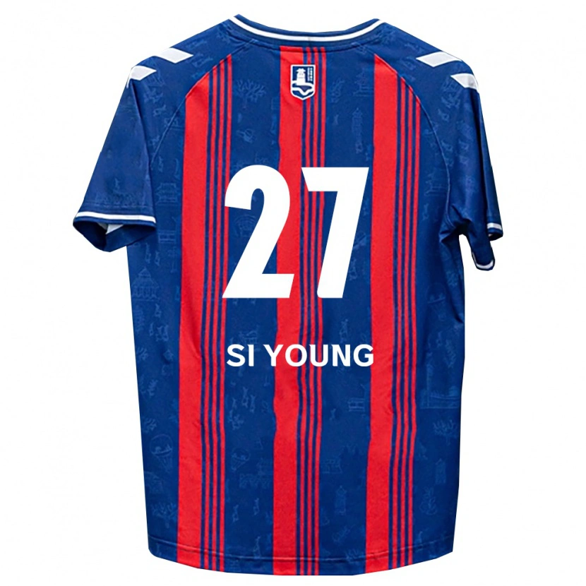 Danxen Kvinnor Si-Young Lee #27 Blå Röd Vit Hemmatröja Matchtröjor 2026/27 Tröjor T-Tröja