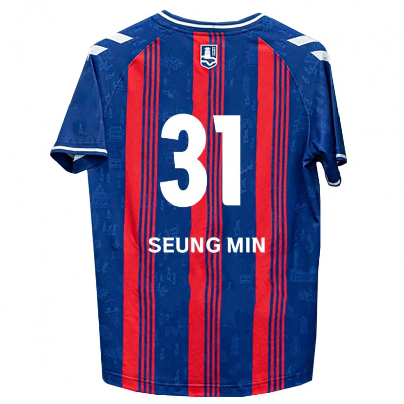Danxen Kvinnor Seung-Min Baek #31 Blå Röd Vit Hemmatröja Matchtröjor 2026/27 Tröjor T-Tröja