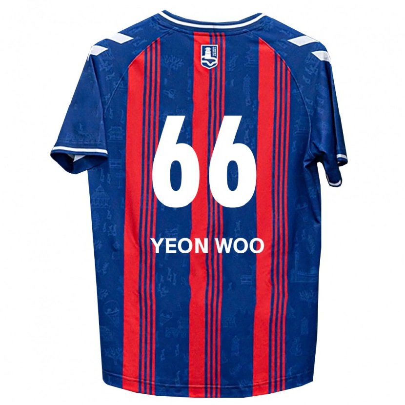 Danxen Kvinnor Yeon-Woo Jang #66 Blå Röd Vit Hemmatröja Matchtröjor 2026/27 Tröjor T-Tröja