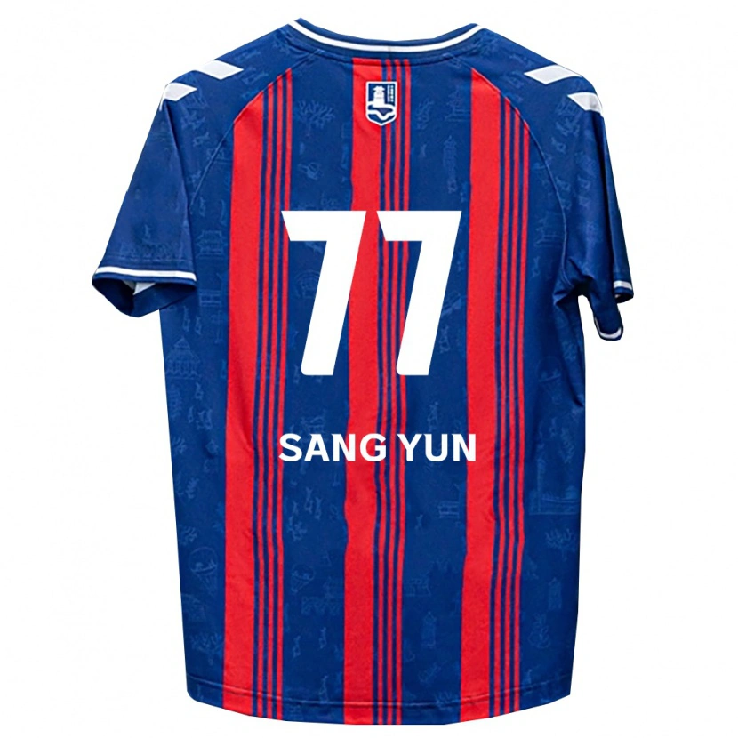 Danxen Kvinnor Sang-Yun Kang #77 Blå Röd Vit Hemmatröja Matchtröjor 2026/27 Tröjor T-Tröja