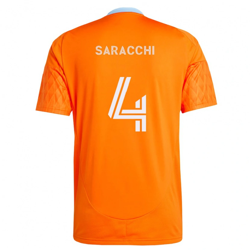 Danxen Kvinnor Marcelo Saracchi #4 Orange Vit Hemmatröja Matchtröjor 2026/27 Tröjor T-Tröja