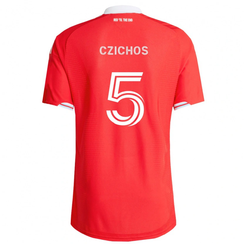 Danxen Kvinnor Rafael Czichos #5 Röd Mörkblå Vit Hemmatröja Matchtröjor 2026/27 Tröjor T-Tröja