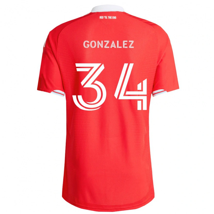 Danxen Kvinnor Omar González #34 Röd Mörkblå Vit Hemmatröja Matchtröjor 2026/27 Tröjor T-Tröja