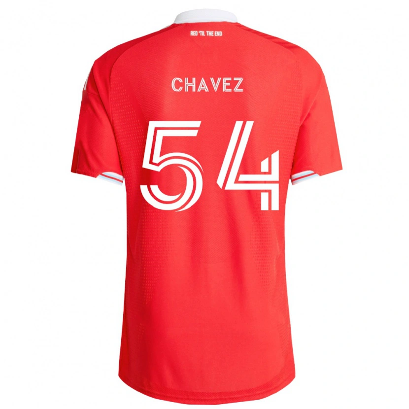 Danxen Kvinnor Emiliano Chavez #54 Röd Mörkblå Vit Hemmatröja Matchtröjor 2026/27 Tröjor T-Tröja