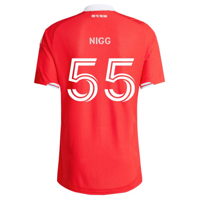 Danxen Kvinnor Damian Nigg #55 Röd Mörkblå Vit Hemmatröja Matchtröjor 2026/27 Tröjor T-Tröja