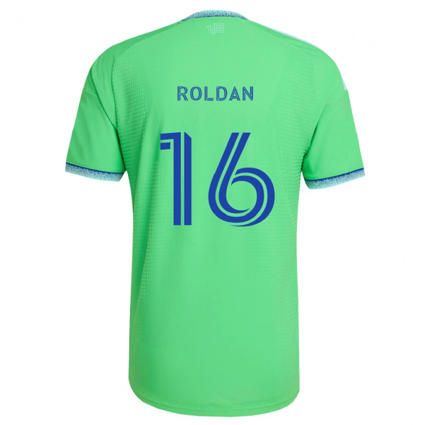 Danxen Kvinnor Álex Roldán #16 Grön Ljusblå Hemmatröja Matchtröjor 2026/27 Tröjor T-Tröja