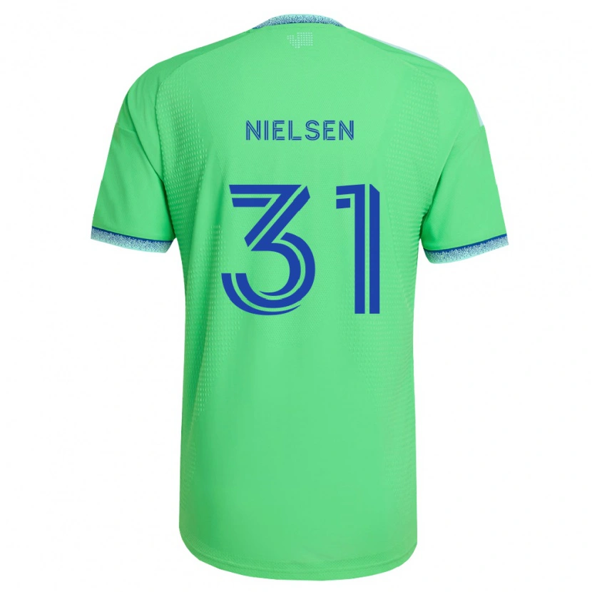 Danxen Kvinnor Madeline Nielsen #31 Grön Ljusblå Hemmatröja Matchtröjor 2026/27 Tröjor T-Tröja