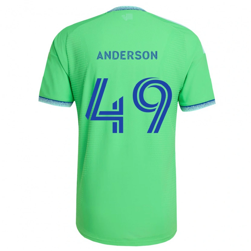 Danxen Kvinnor Hunter Anderson #49 Grön Ljusblå Hemmatröja Matchtröjor 2026/27 Tröjor T-Tröja