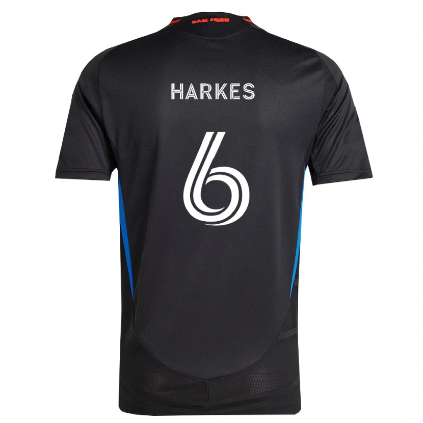Danxen Kvinnor Ian Harkes #6 Blå Vit Svart Hemmatröja Matchtröjor 2026/27 Tröjor T-Tröja
