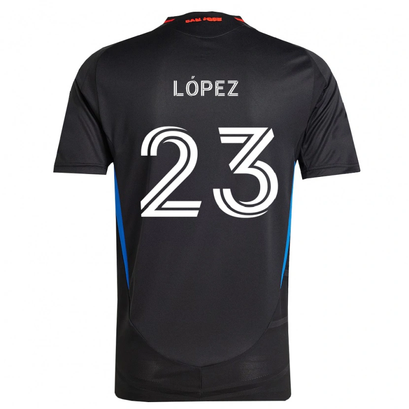 Danxen Kvinnor Hernán López #23 Blå Vit Svart Hemmatröja Matchtröjor 2026/27 Tröjor T-Tröja