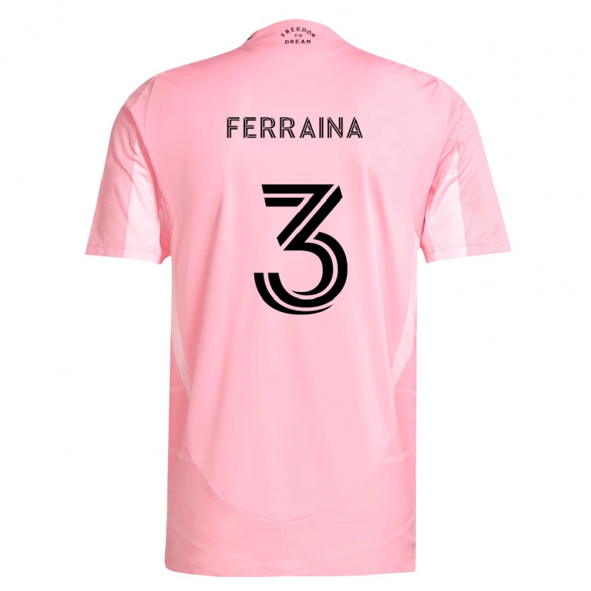 Danxen Kvinnor Giovanni Ferraina #3 Rosa Svart Hemmatröja Matchtröjor 2026/27 Tröjor T-Tröja