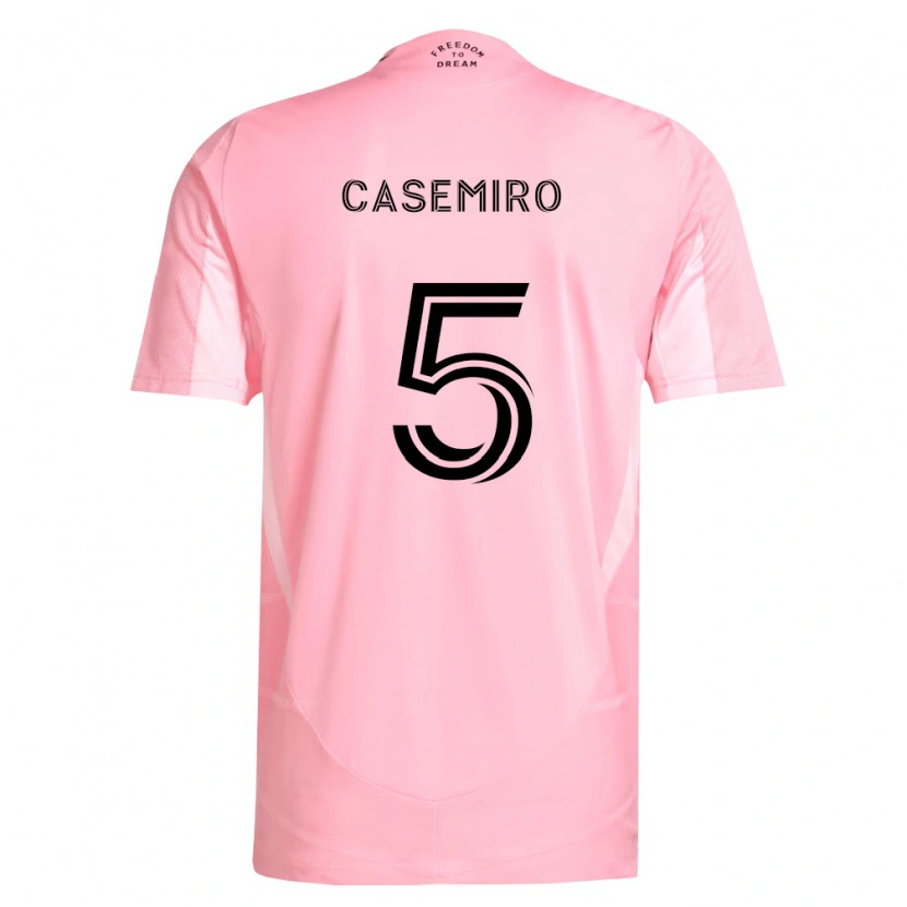 Danxen Kvinnor Casemiro #5 Rosa Svart Hemmatröja Matchtröjor 2026/27 Tröjor T-Tröja