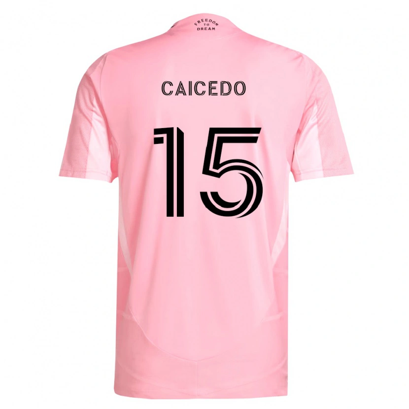 Danxen Kvinnor Fricio Caicedo #15 Rosa Svart Hemmatröja Matchtröjor 2026/27 Tröjor T-Tröja