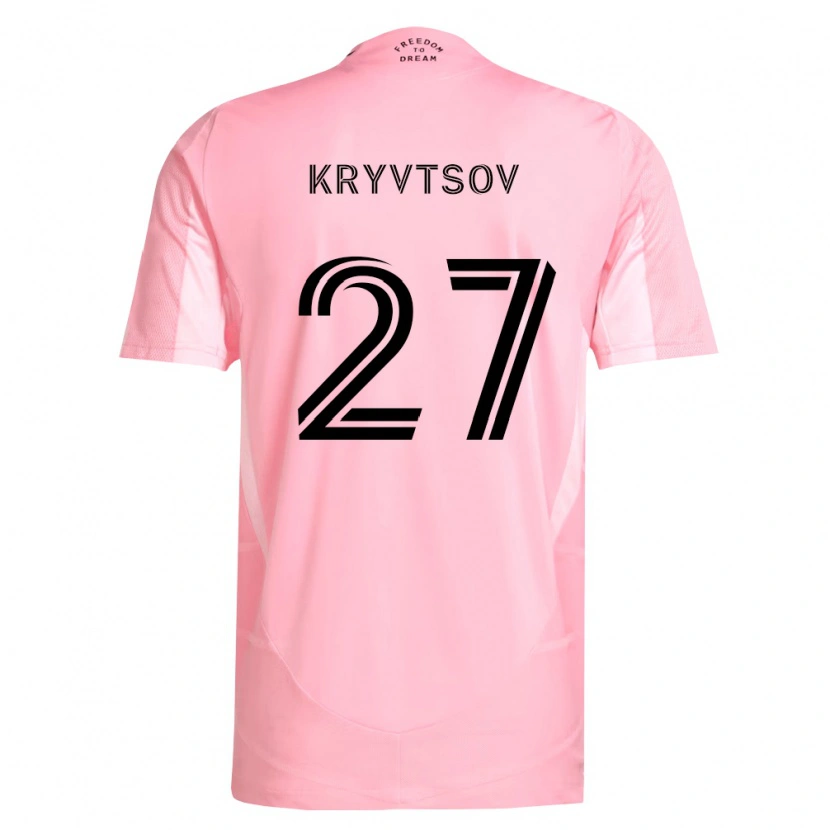 Danxen Kvinnor Sergiy Kryvtsov #27 Rosa Svart Hemmatröja Matchtröjor 2026/27 Tröjor T-Tröja