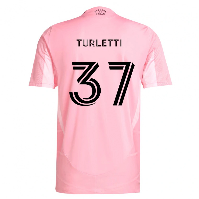 Danxen Kvinnor Mateo Turletti #37 Rosa Svart Hemmatröja Matchtröjor 2026/27 Tröjor T-Tröja