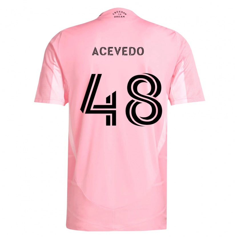 Danxen Kvinnor Matías Acevedo #48 Rosa Svart Hemmatröja Matchtröjor 2026/27 Tröjor T-Tröja