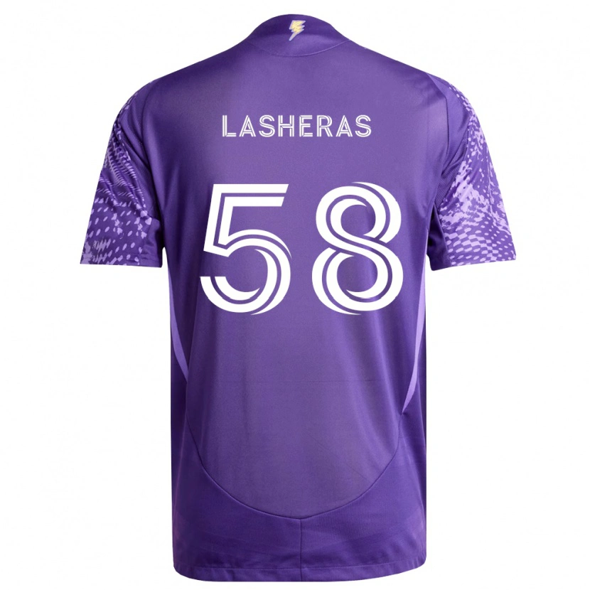 Danxen Kvinnor Nicolas Lasheras #58 Lila Vit Hemmatröja Matchtröjor 2026/27 Tröjor T-Tröja