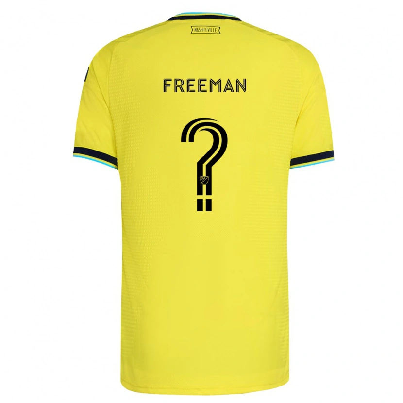 Danxen Kvinnor Tyler Freeman #0 Ljusgul Marinblå Hemmatröja Matchtröjor 2026/27 Tröjor T-Tröja