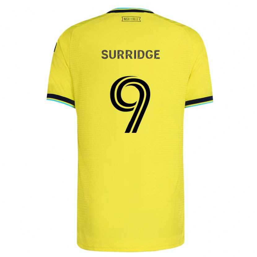 Danxen Kvinnor Sam Surridge #9 Ljusgul Marinblå Hemmatröja Matchtröjor 2026/27 Tröjor T-Tröja