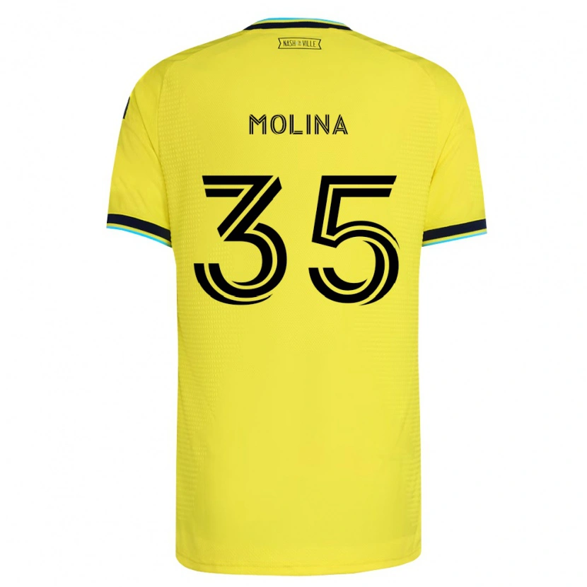 Danxen Kvinnor Malachi Molina #35 Ljusgul Marinblå Hemmatröja Matchtröjor 2026/27 Tröjor T-Tröja