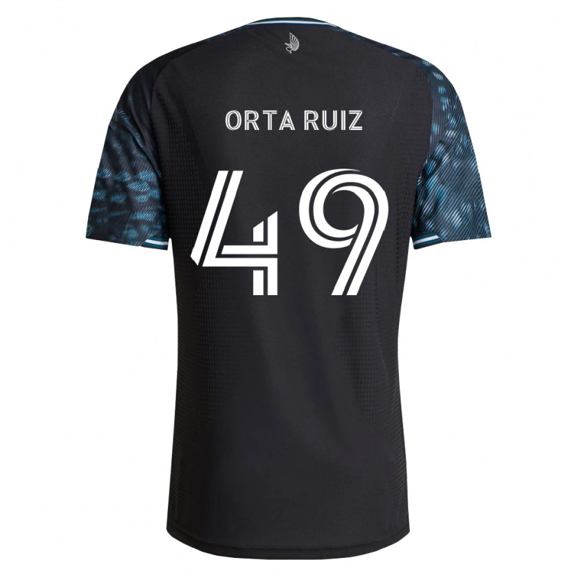 Danxen Kvinnor Jose Orta Ruiz #49 Svart Vit Hemmatröja Matchtröjor 2026/27 Tröjor T-Tröja