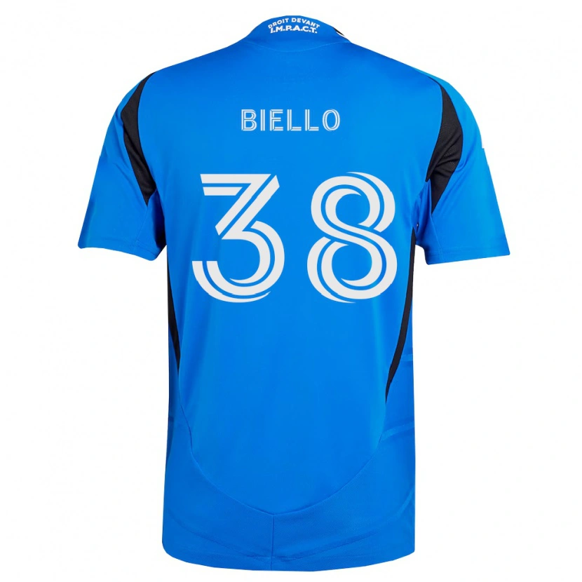 Danxen Kvinnor Alessandro Biello #38 Blå Vit Svart Hemmatröja Matchtröjor 2026/27 Tröjor T-Tröja