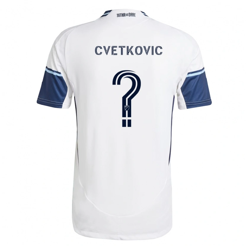 Danxen Kvinnor Aleksa Cvetkovic #0 Vit Kungligt Blå Hemmatröja Matchtröjor 2026/27 Tröjor T-Tröja
