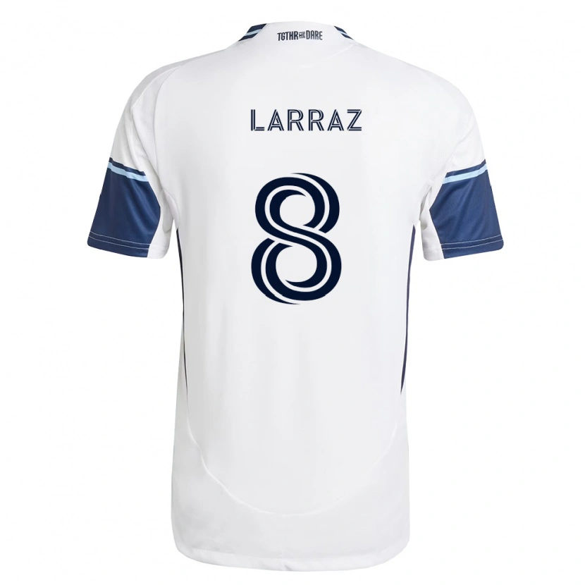 Danxen Kvinnor Oliver Larraz #8 Vit Kungligt Blå Hemmatröja Matchtröjor 2026/27 Tröjor T-Tröja