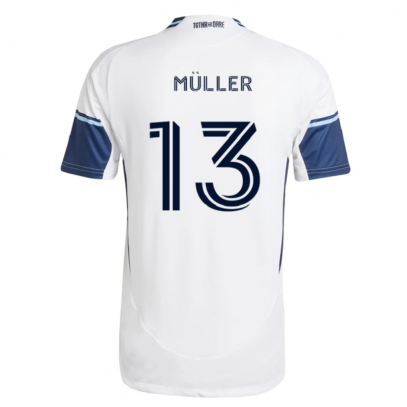 Danxen Kvinnor Thomas Müller #13 Vit Kungligt Blå Hemmatröja Matchtröjor 2026/27 Tröjor T-Tröja