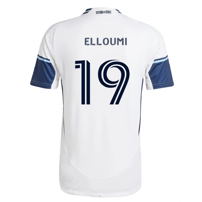 Danxen Kvinnor Rayan Elloumi #19 Vit Kungligt Blå Hemmatröja Matchtröjor 2026/27 Tröjor T-Tröja