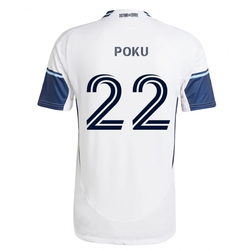 Danxen Kvinnor Kwasi Poku #22 Vit Kungligt Blå Hemmatröja Matchtröjor 2026/27 Tröjor T-Tröja