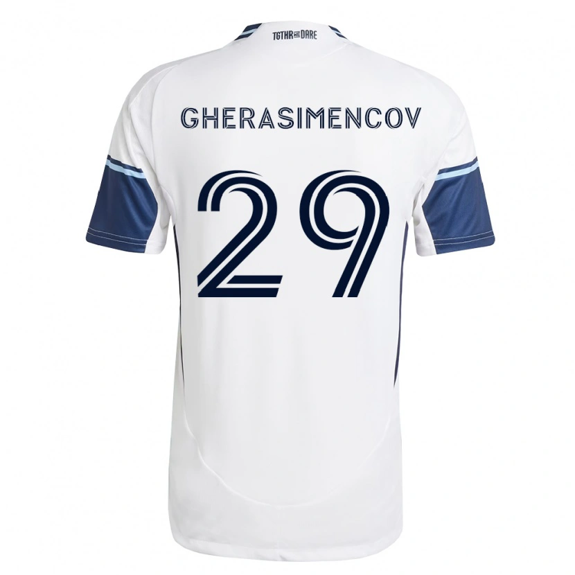 Danxen Kvinnor Mihail Gherasimencov #29 Vit Kungligt Blå Hemmatröja Matchtröjor 2026/27 Tröjor T-Tröja
