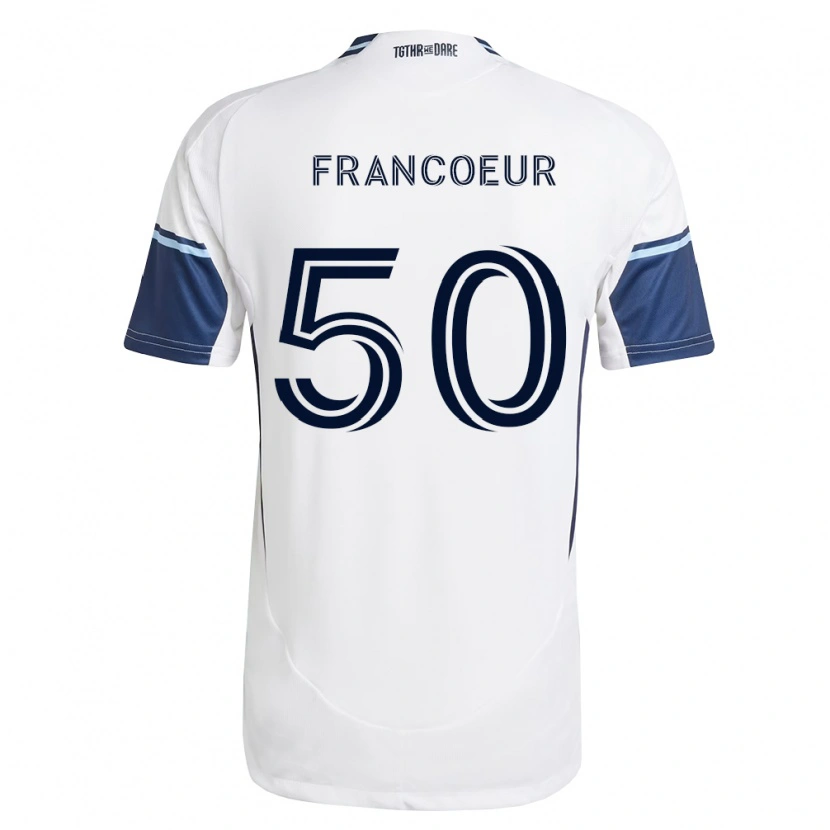 Danxen Kvinnor Isaac Francoeur #50 Vit Kungligt Blå Hemmatröja Matchtröjor 2026/27 Tröjor T-Tröja