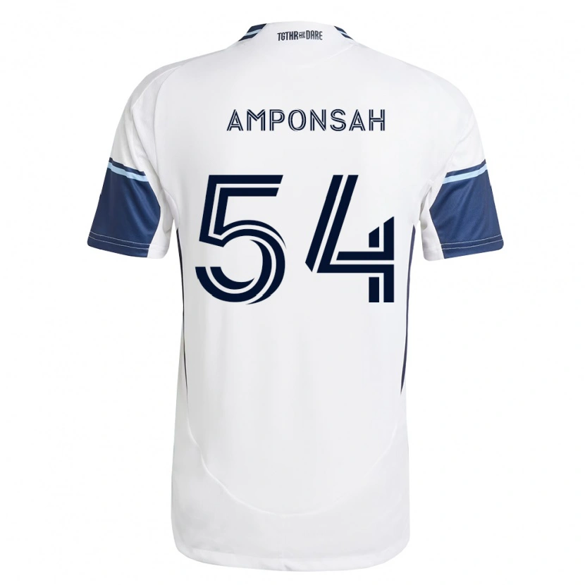 Danxen Kvinnor Prince Amponsah #54 Vit Kungligt Blå Hemmatröja Matchtröjor 2026/27 Tröjor T-Tröja