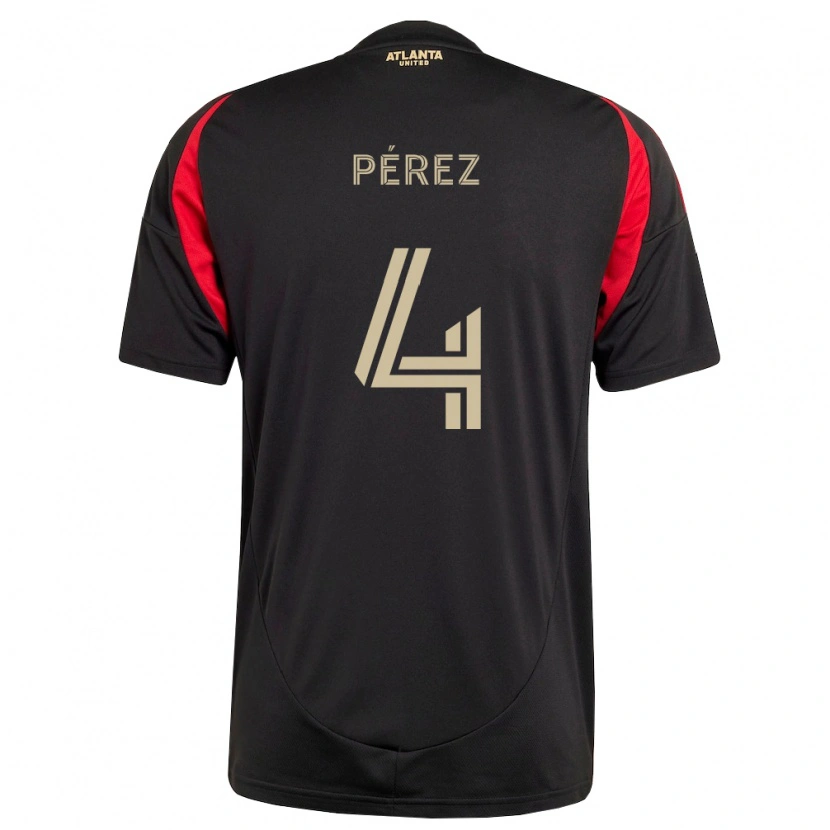 Danxen Kvinnor Gary Pérez #4 Svart Röd Hemmatröja Matchtröjor 2026/27 Tröjor T-Tröja