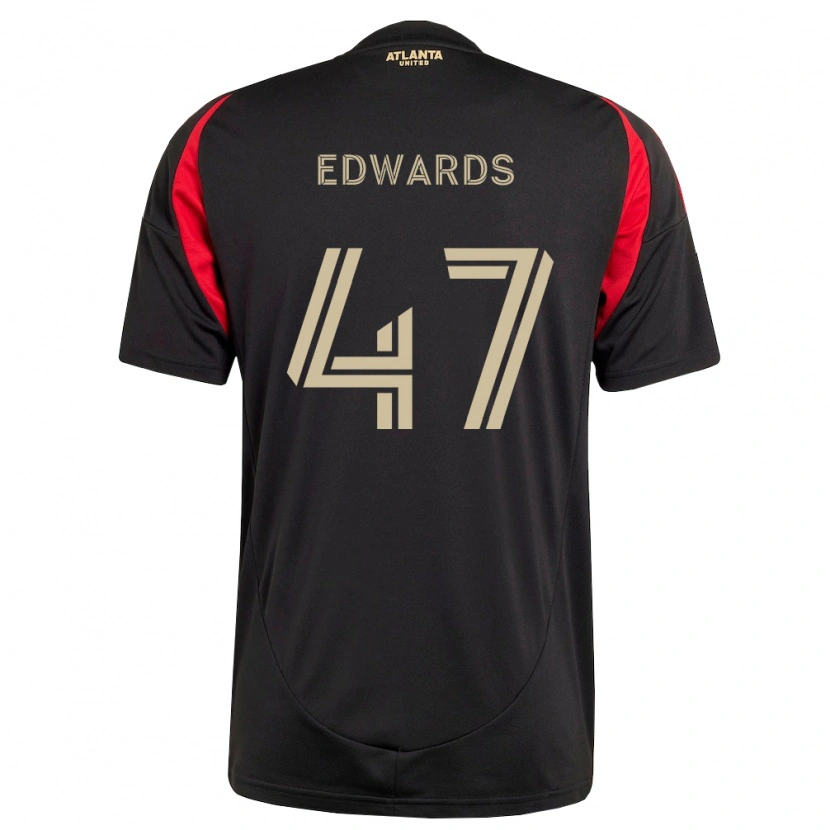 Danxen Kvinnor Matthew Edwards #47 Svart Röd Hemmatröja Matchtröjor 2026/27 Tröjor T-Tröja