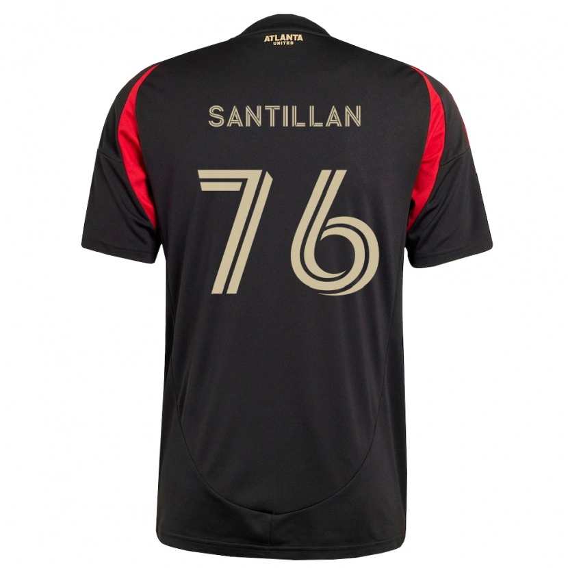 Danxen Kvinnor Noe Santillan #76 Svart Röd Hemmatröja Matchtröjor 2026/27 Tröjor T-Tröja